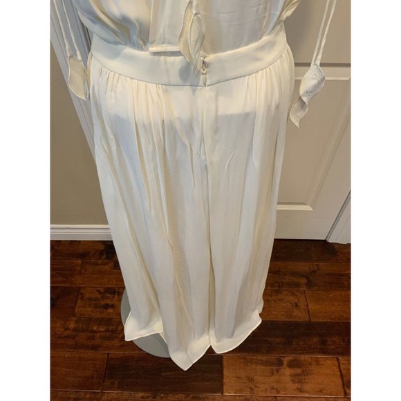 Tory Burch "Evalene" Ivory Cold Shoulder Crepe Maxi Dress, Size 2, NWT! - Picture 10 of 11
